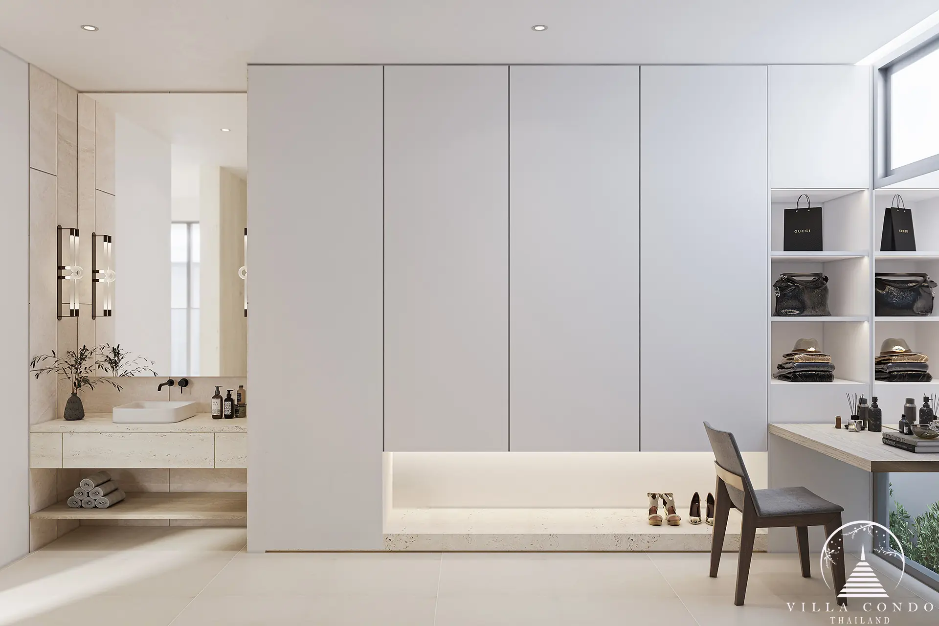 Spacious wardrobe in Lay Pearl Villas in Rawai, Phuket