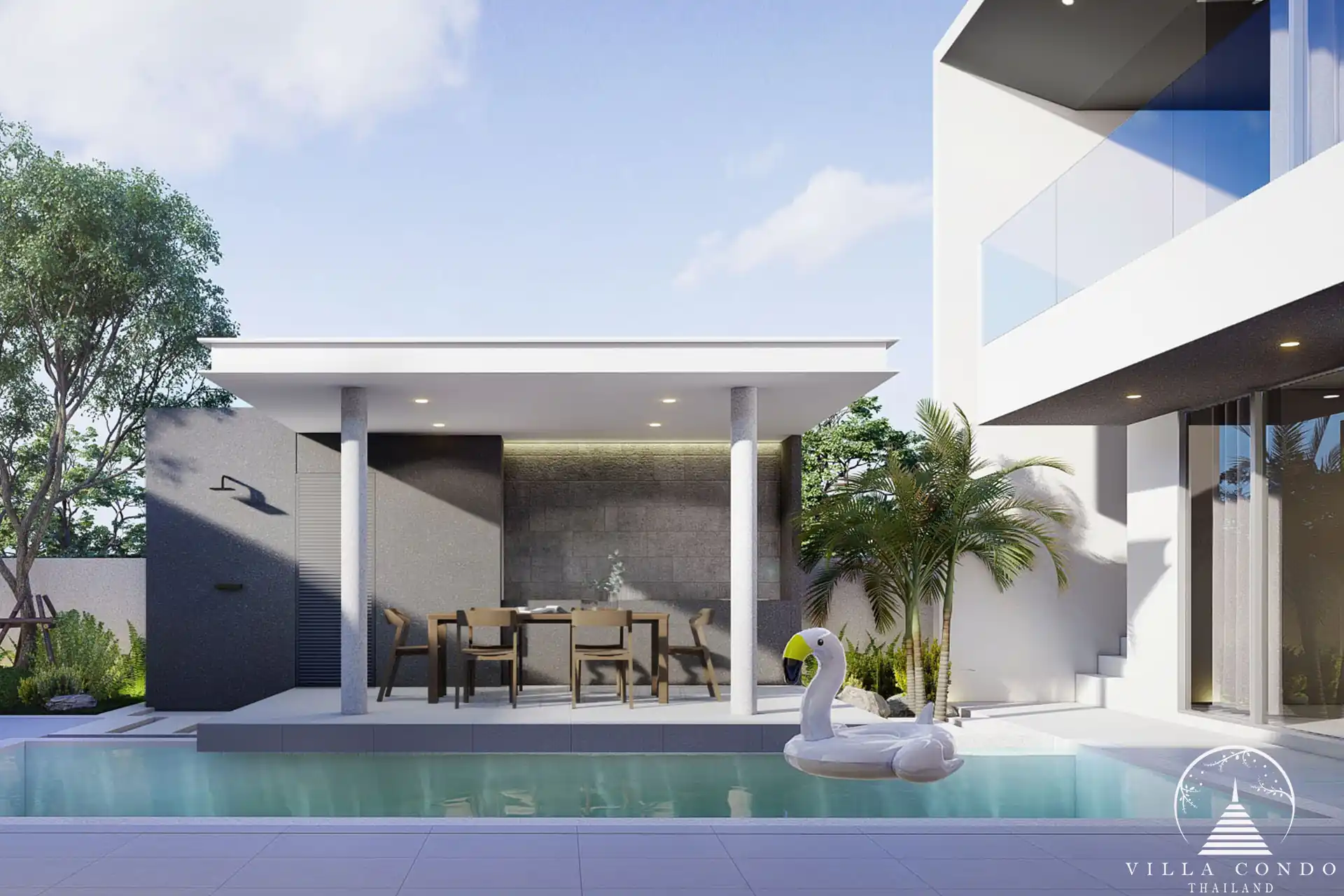 Cozy poolside sala at Lay Pearl Villas in Rawai, Phuket