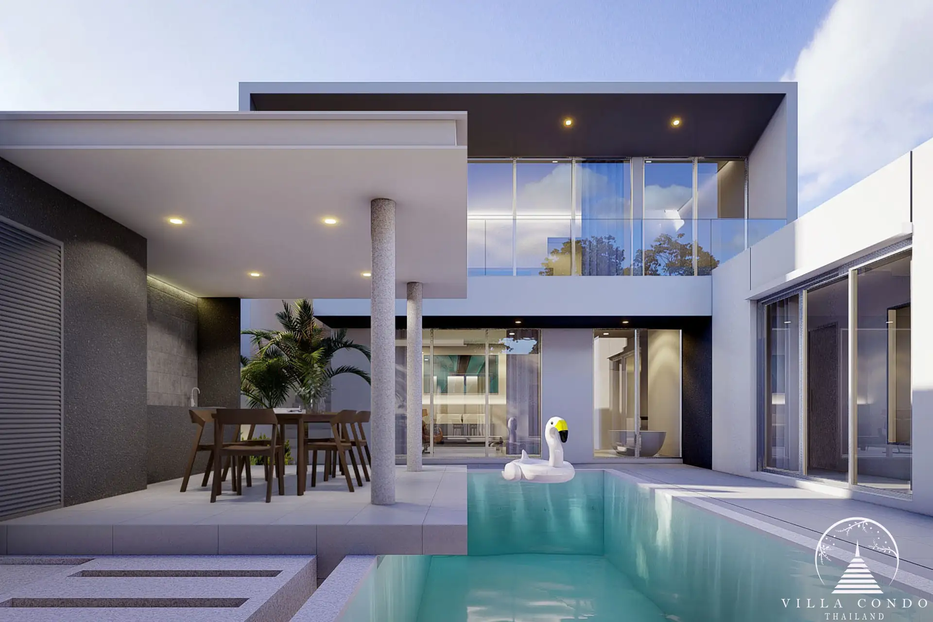 Lush outdoor area at Lay Pearl Villas in Rawai, Phuket