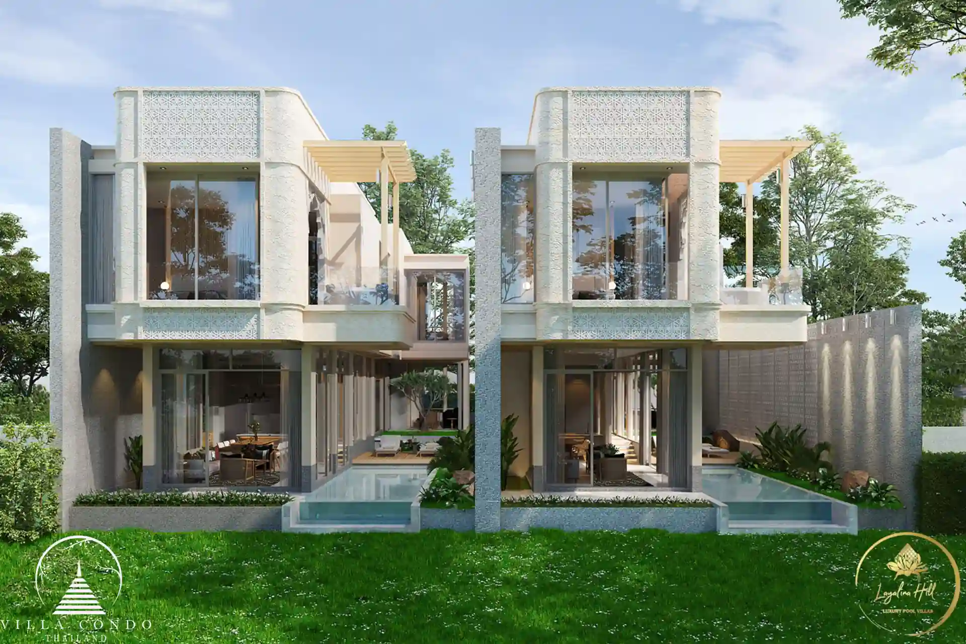 Exterior view of Layalina Hill Luxury Pool Villas in Kamala, Phuket