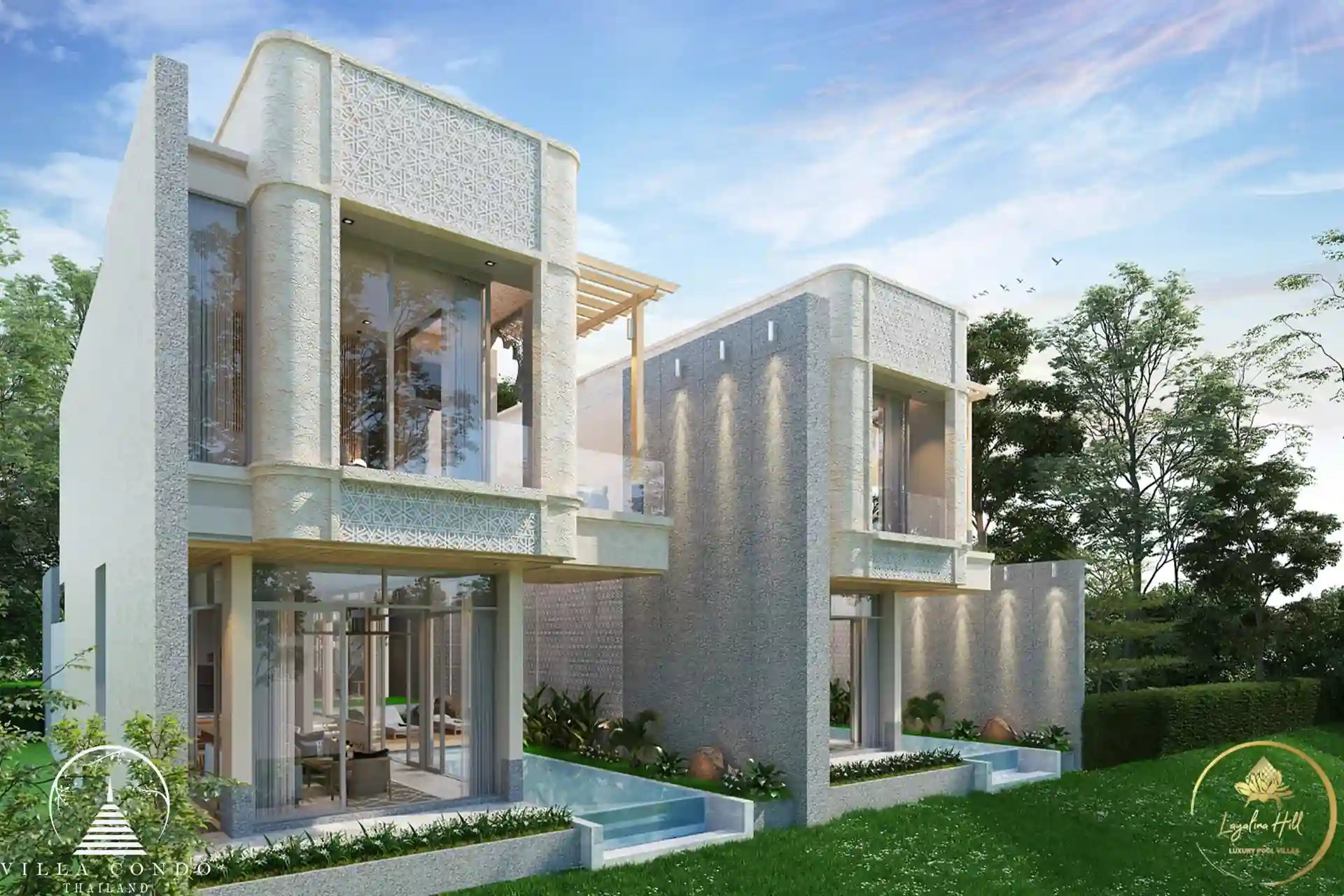 Lush outdoor area at Layalina Hill Luxury Pool Villas in Kamala, Phuket