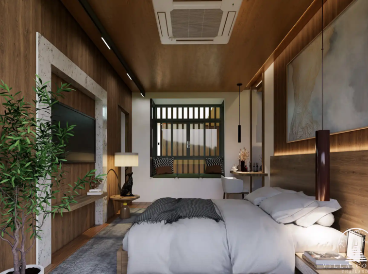 Spacious bedroom in a Marquis Estates villa in Phuket