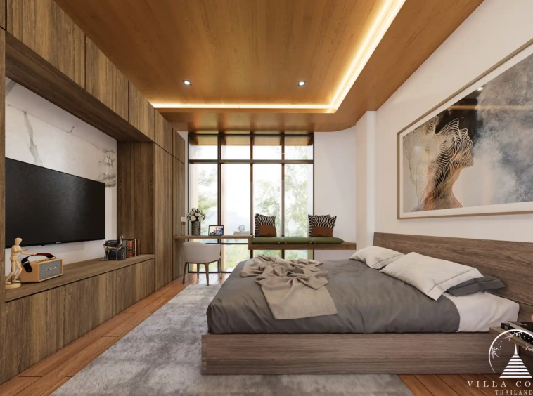 Spacious bedroom in a Marquis Estates villa in Phuket