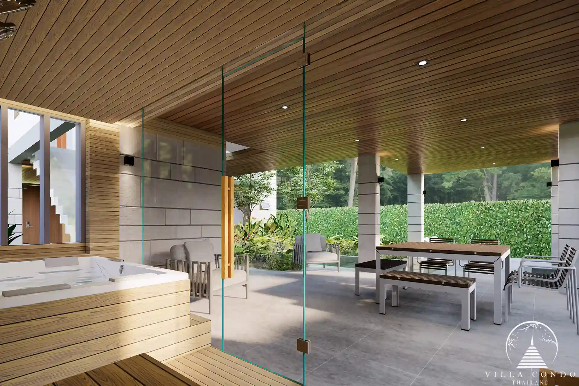 Covered Terrace and Onsen at Marquis Estates