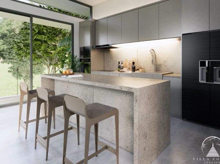 Fully-equipped kitchen in a Marquis Estates villa in Phuket