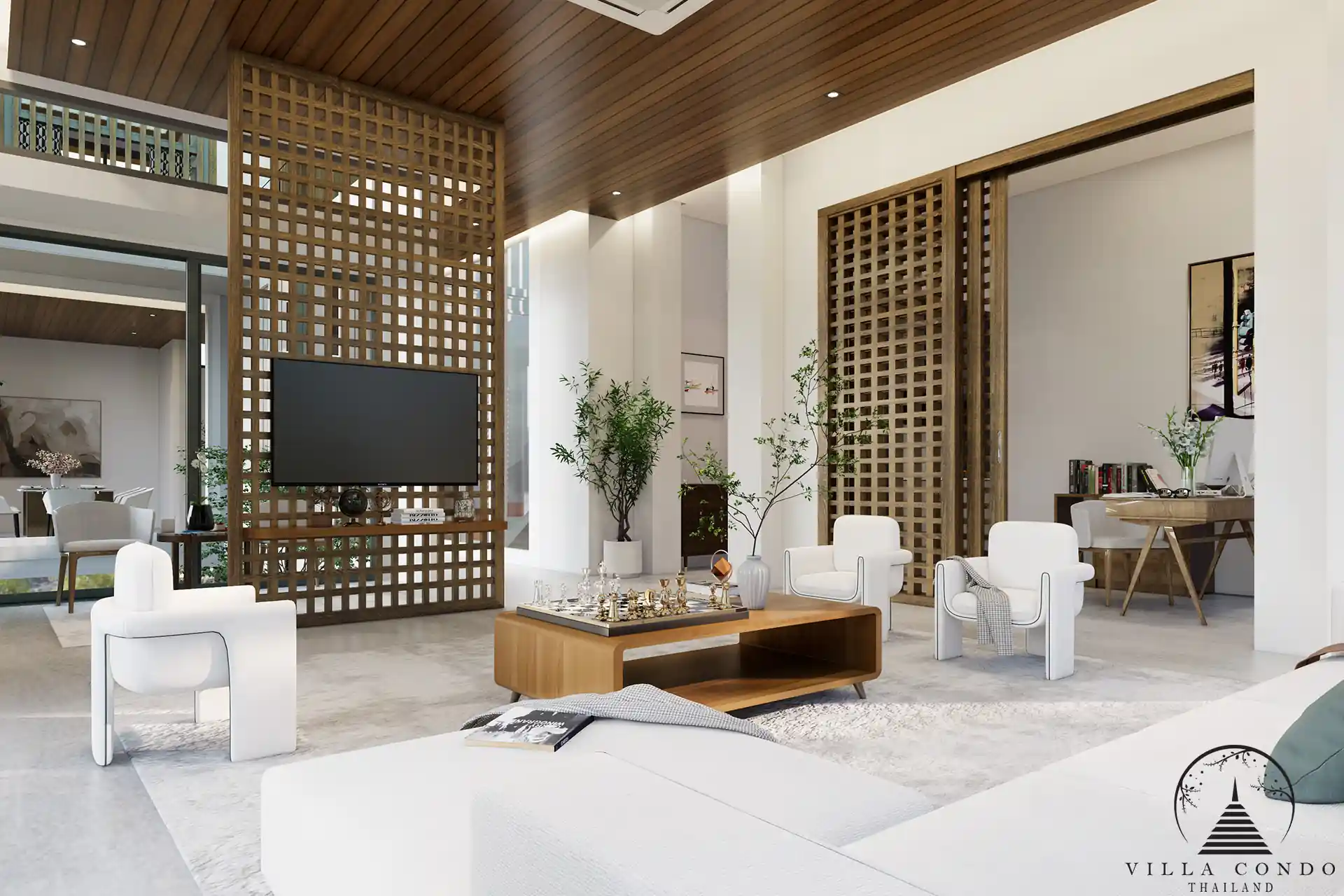 Spacious living area in a Marquis Estates villa in Phuket