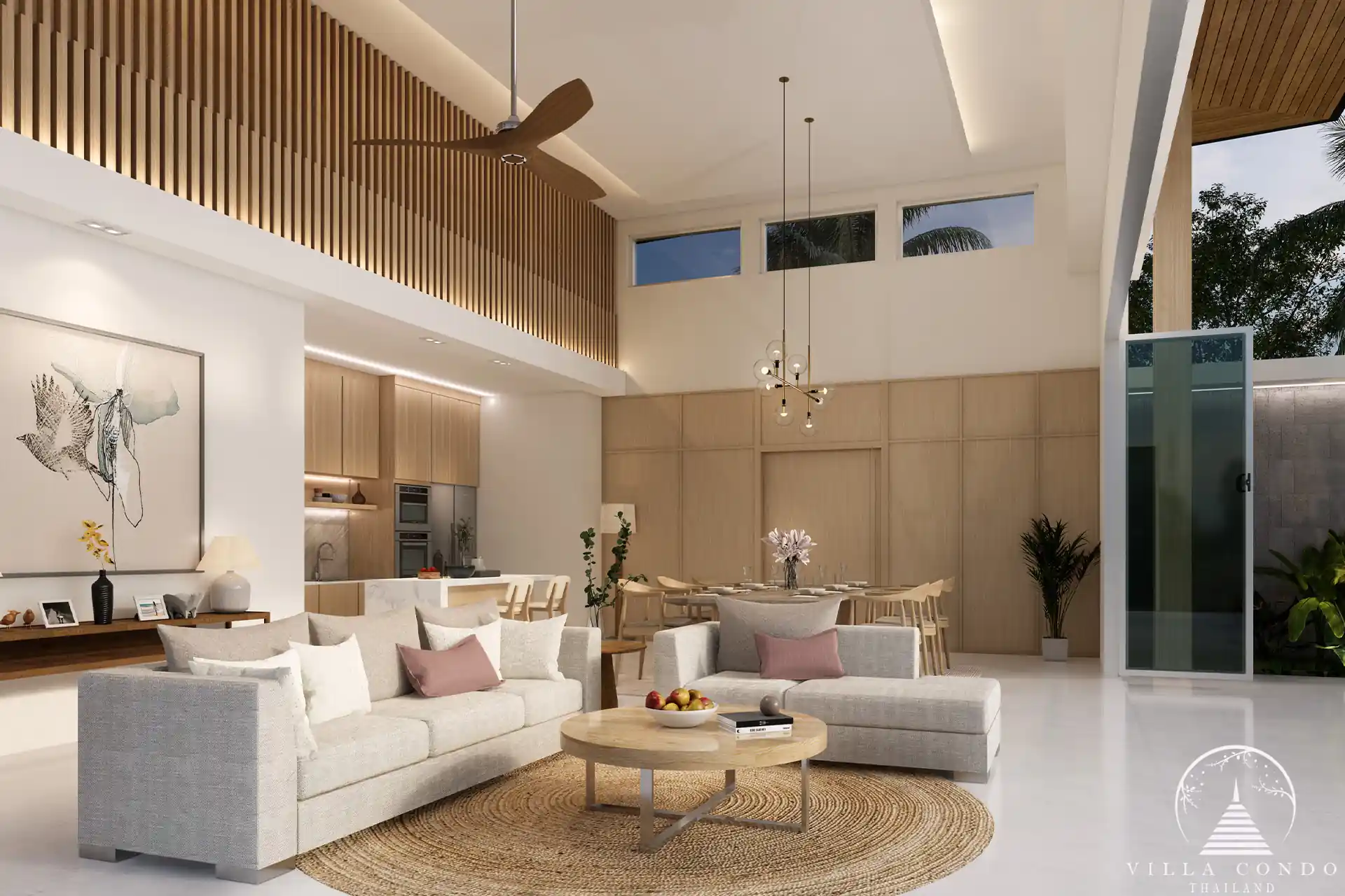Monetaria Villas spacious living area