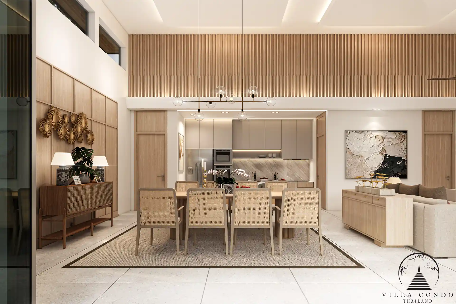 Monetaria Villas dining area