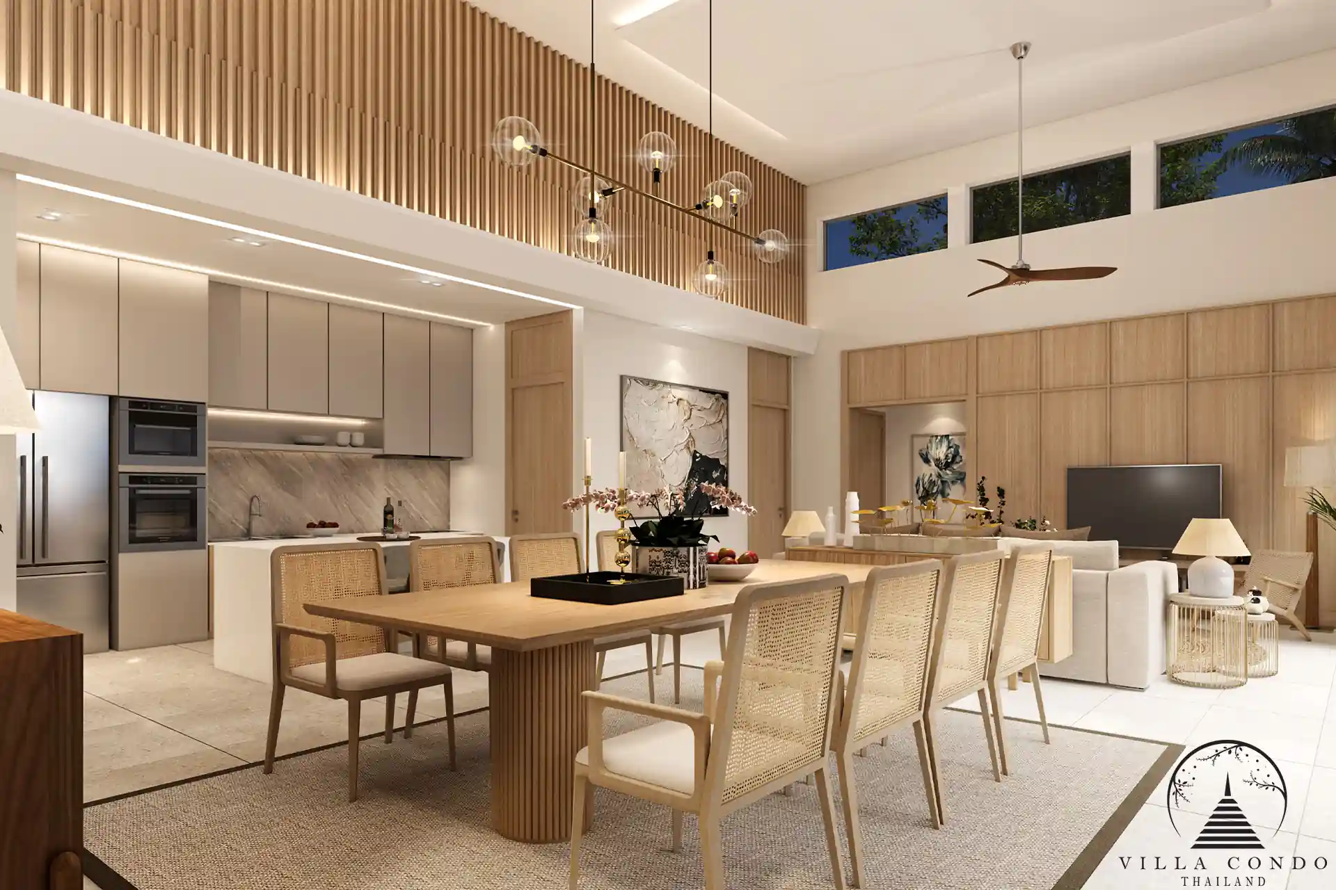 Monetaria Villas modern kitchen