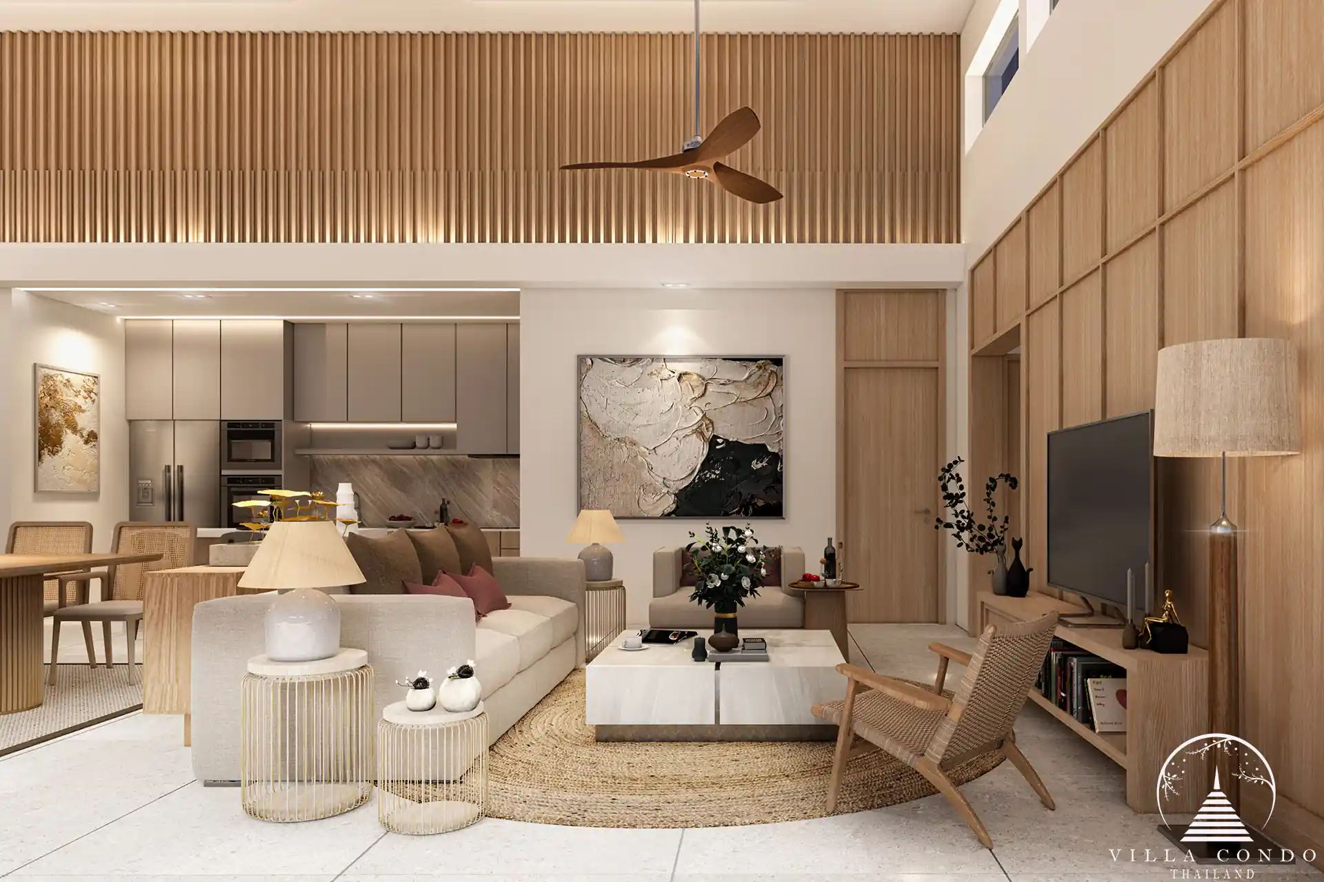 Monetaria Villas spacious living area