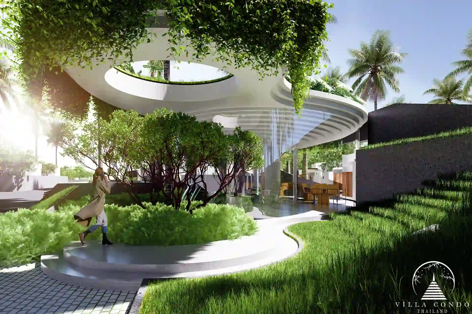 Monetaria Villas garden area