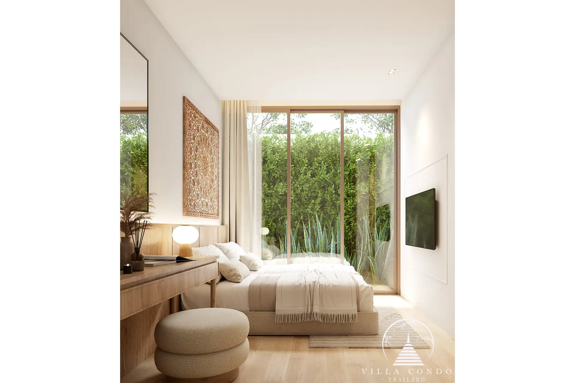 Spacious bedroom in Mono Champaca villa