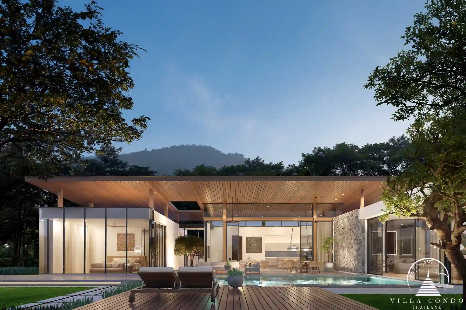 Elegant exterior of Mono Champaca villa in Phuket