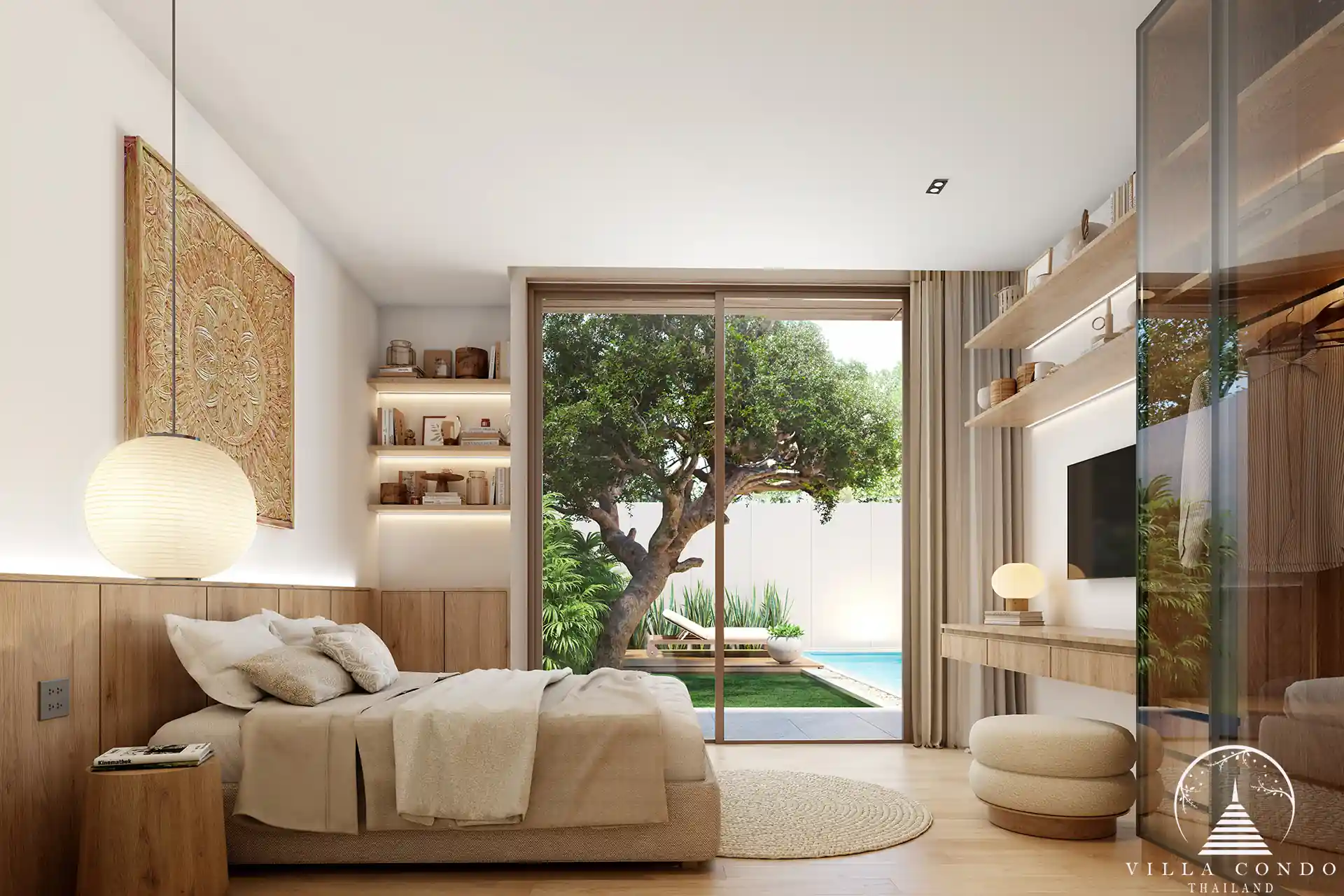 Spacious bedroom in Mono Champaca villa