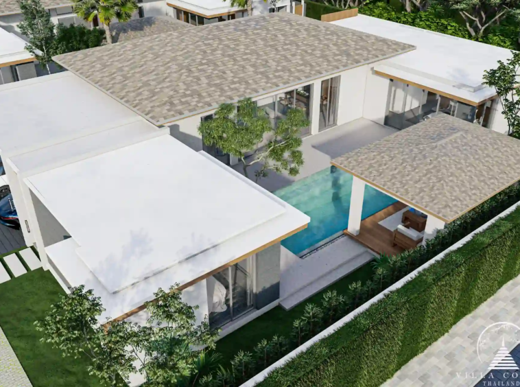 Luxurious exterior of Mouana Breeze Mai Khao villa in Phuket