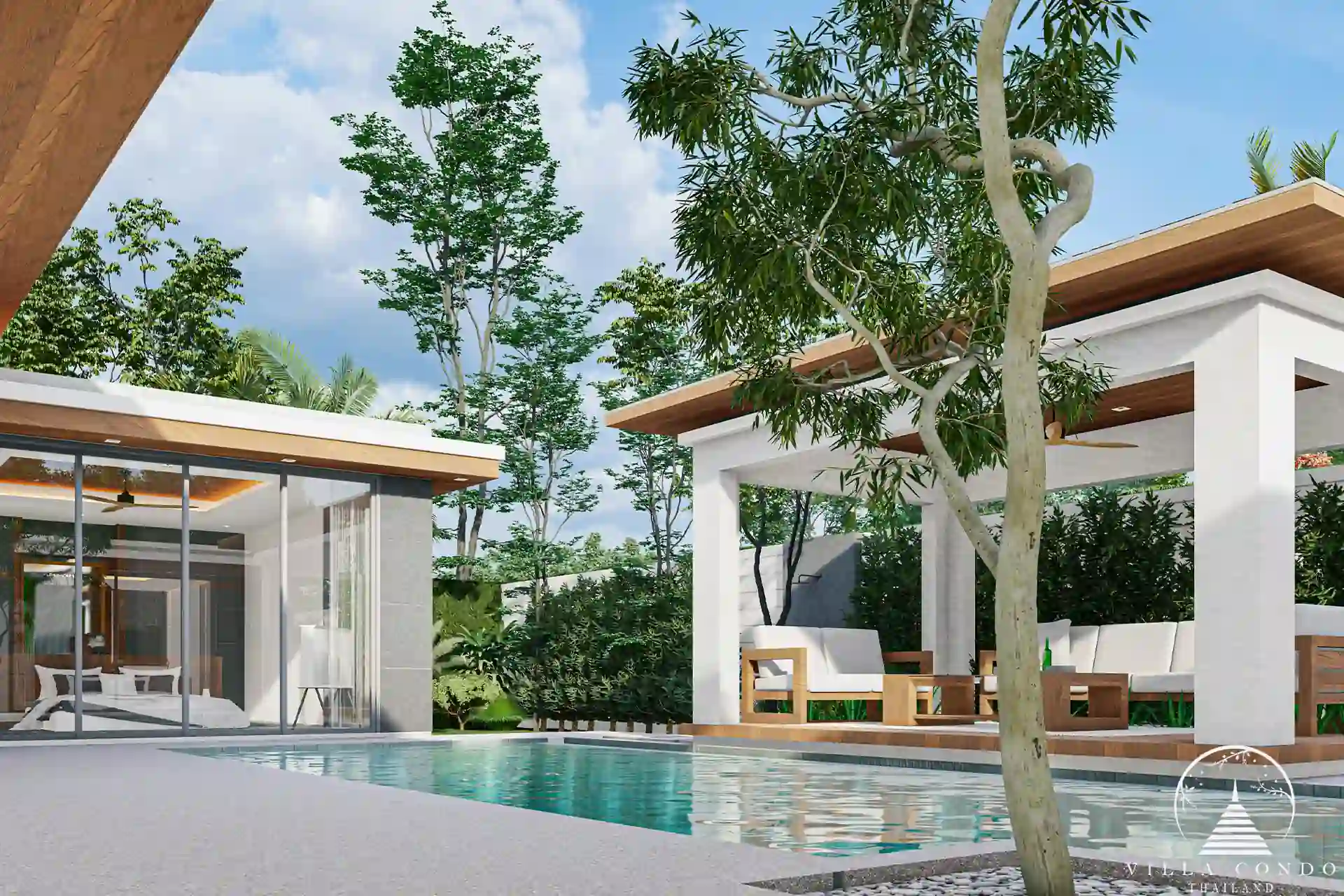 Scenic outdoor area of Mouana Breeze Mai Khao villa