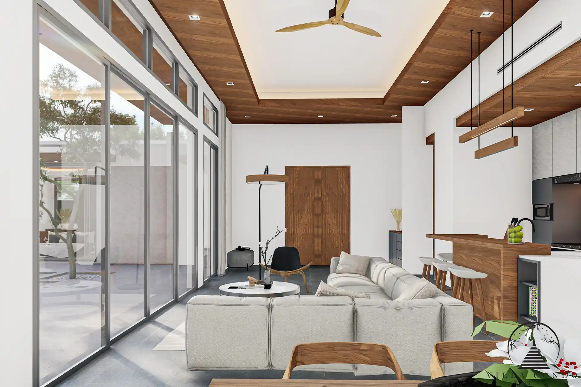 Comfortable living area in Mouana Breeze Mai Khao villa