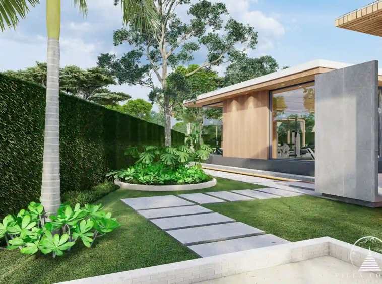 Lush garden area in Mouana Breeze Mai Khao development