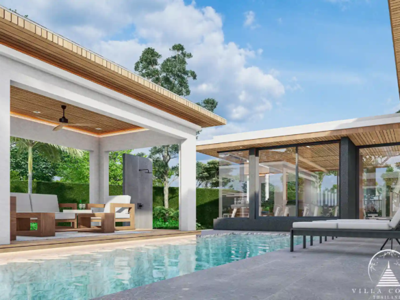 Tranquil outdoor area with sala in Mouana Breeze Mai Khao villa