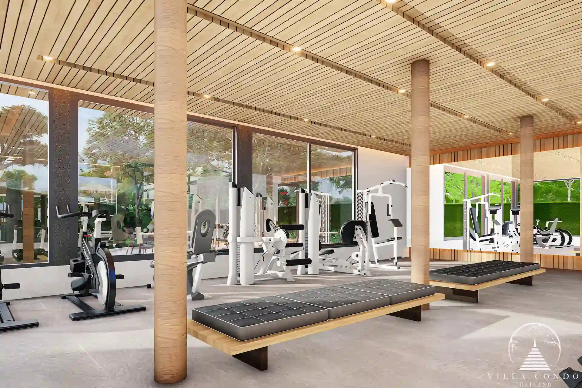 Modern fitness gym in Mouana Breeze Mai Khao development