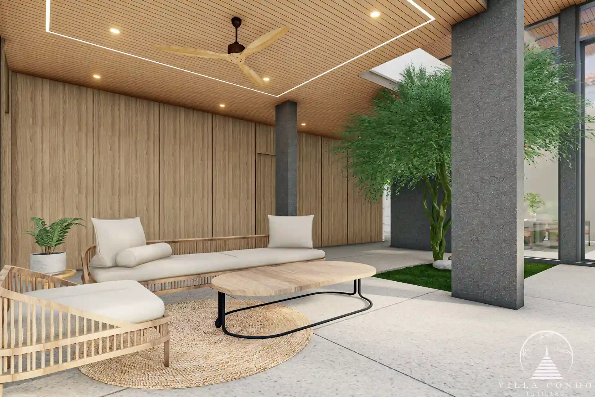 Tranquil outdoor area at Mouana Serenity Cherngtalay.