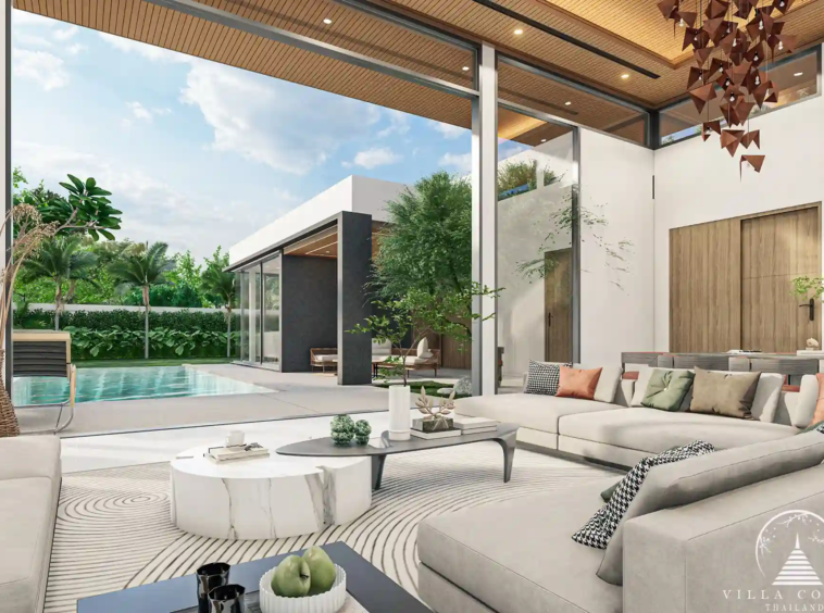 Stylish living area in Mouana Serenity Cherngtalay.