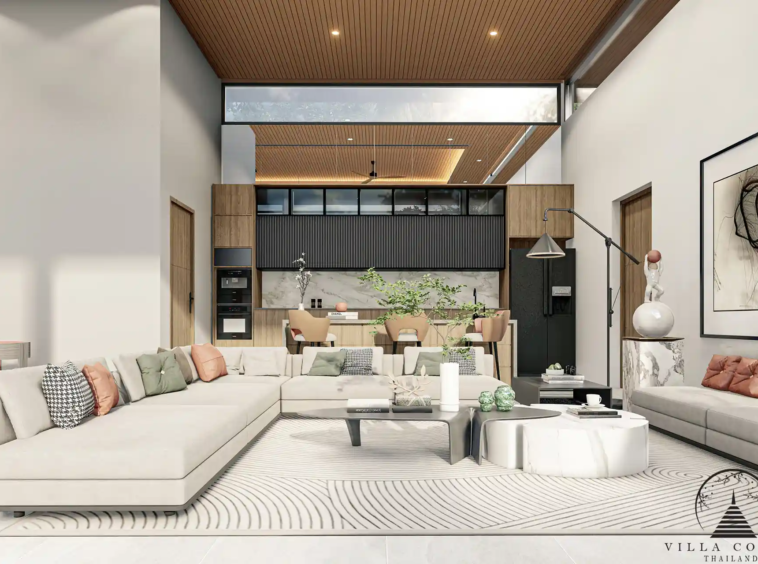 Stylish living area in Mouana Serenity Cherngtalay.
