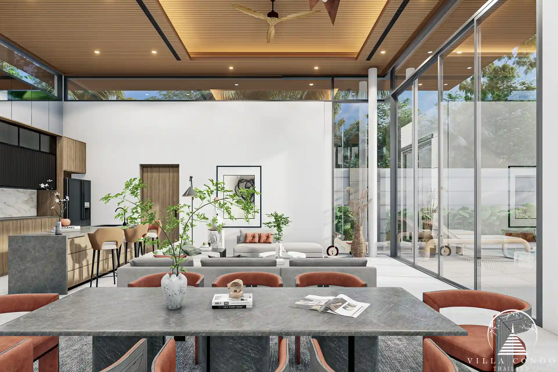 Stylish dining area at Mouana Serenity Cherngtalay.