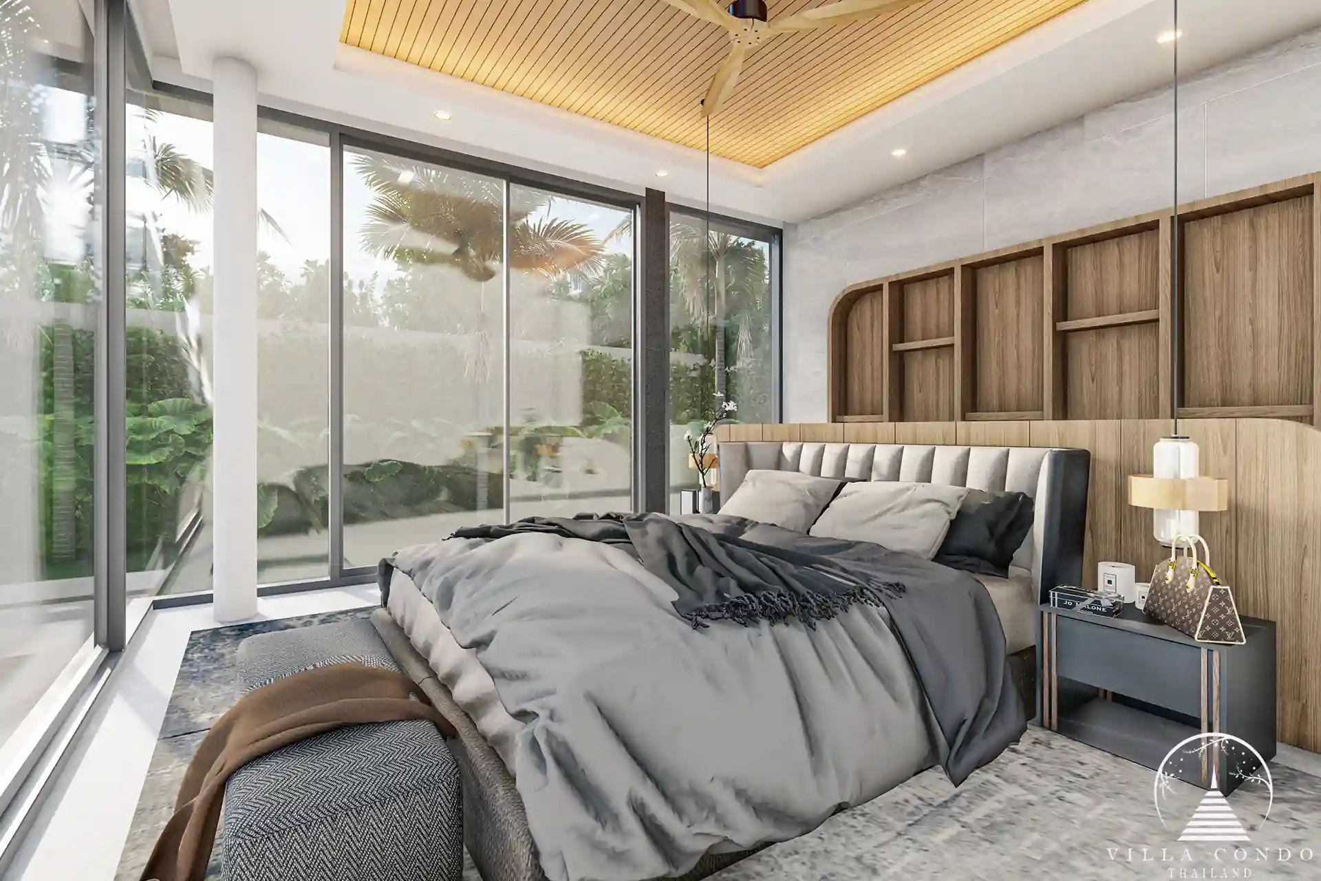 Luxurious master bedroom at Mouana Serenity Cherngtalay.