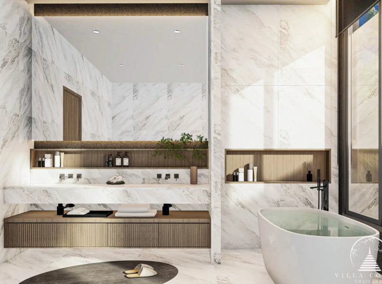 Elegant master bathroom at Mouana Serenity Cherngtalay.