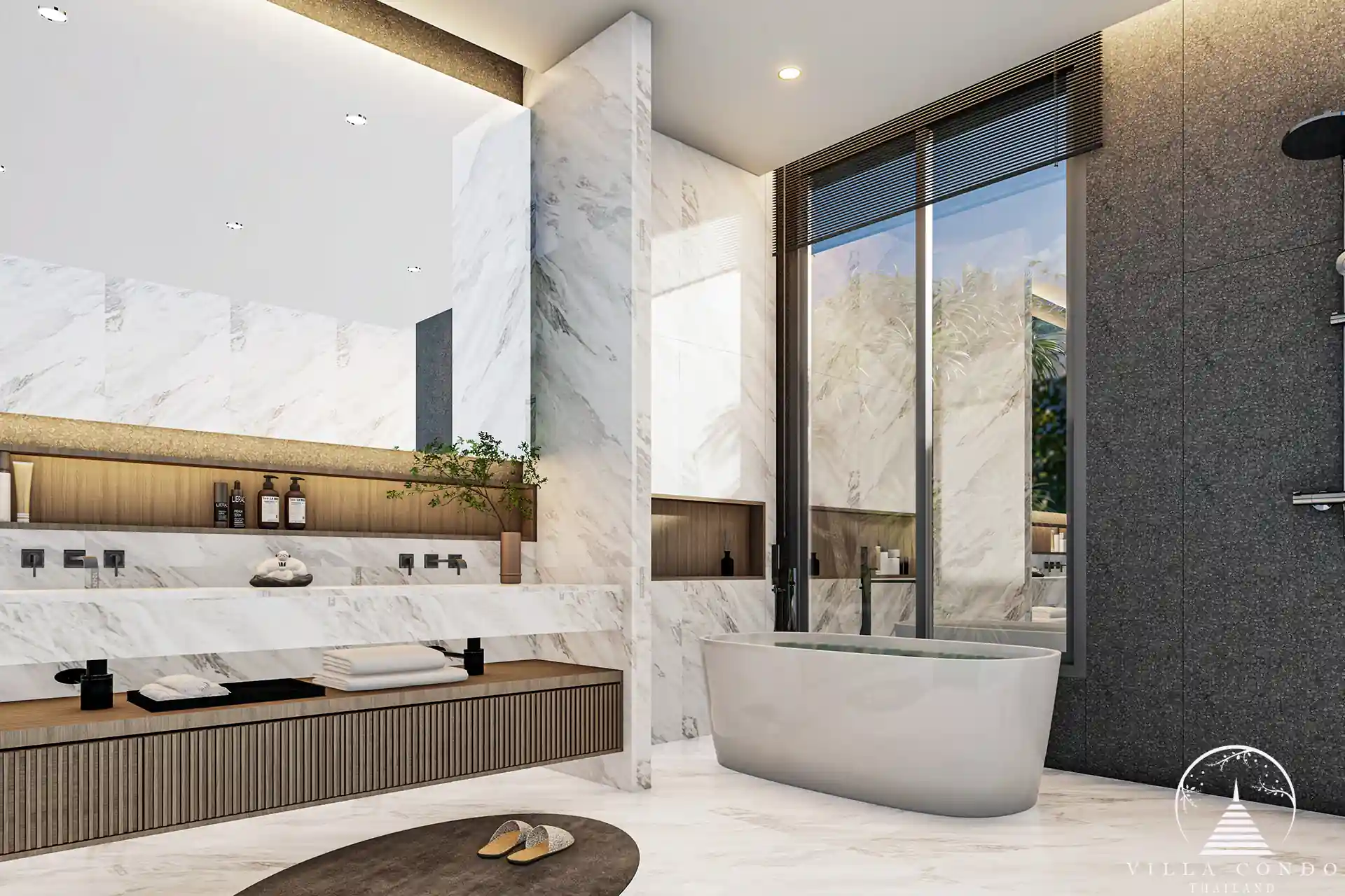 Elegant master bathroom at Mouana Serenity Cherngtalay.