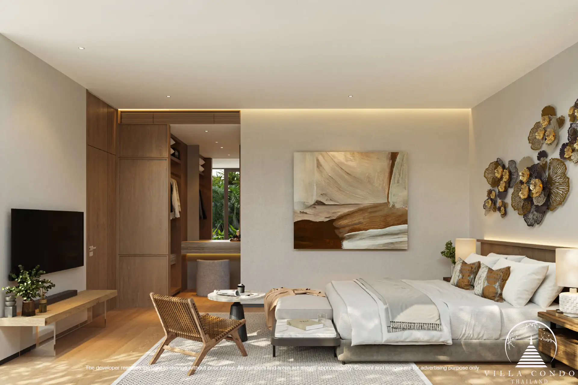 Stylish bedroom in Naturale Cherng Talay