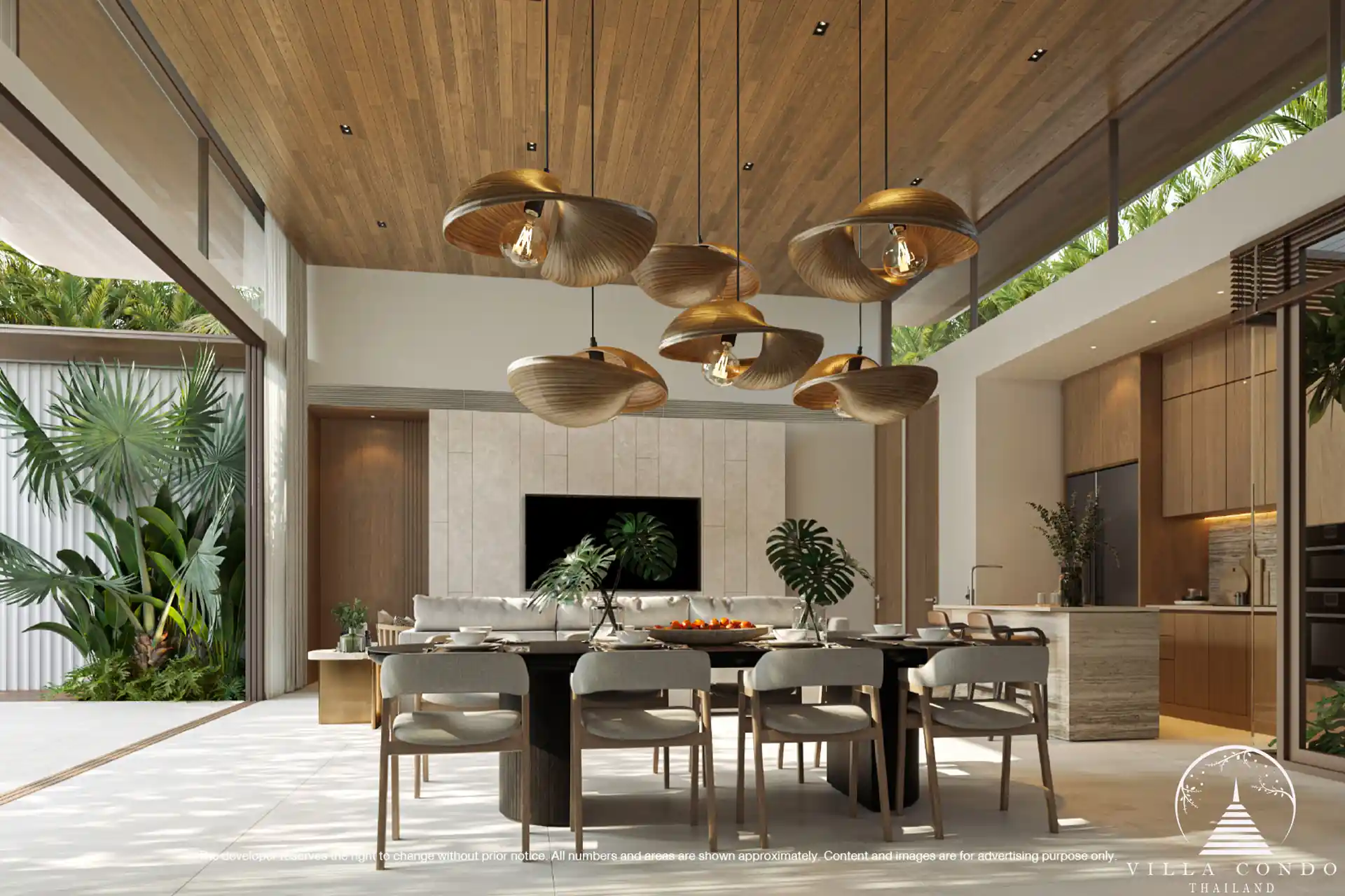 Spacious living area in Naturale Cherng Talay