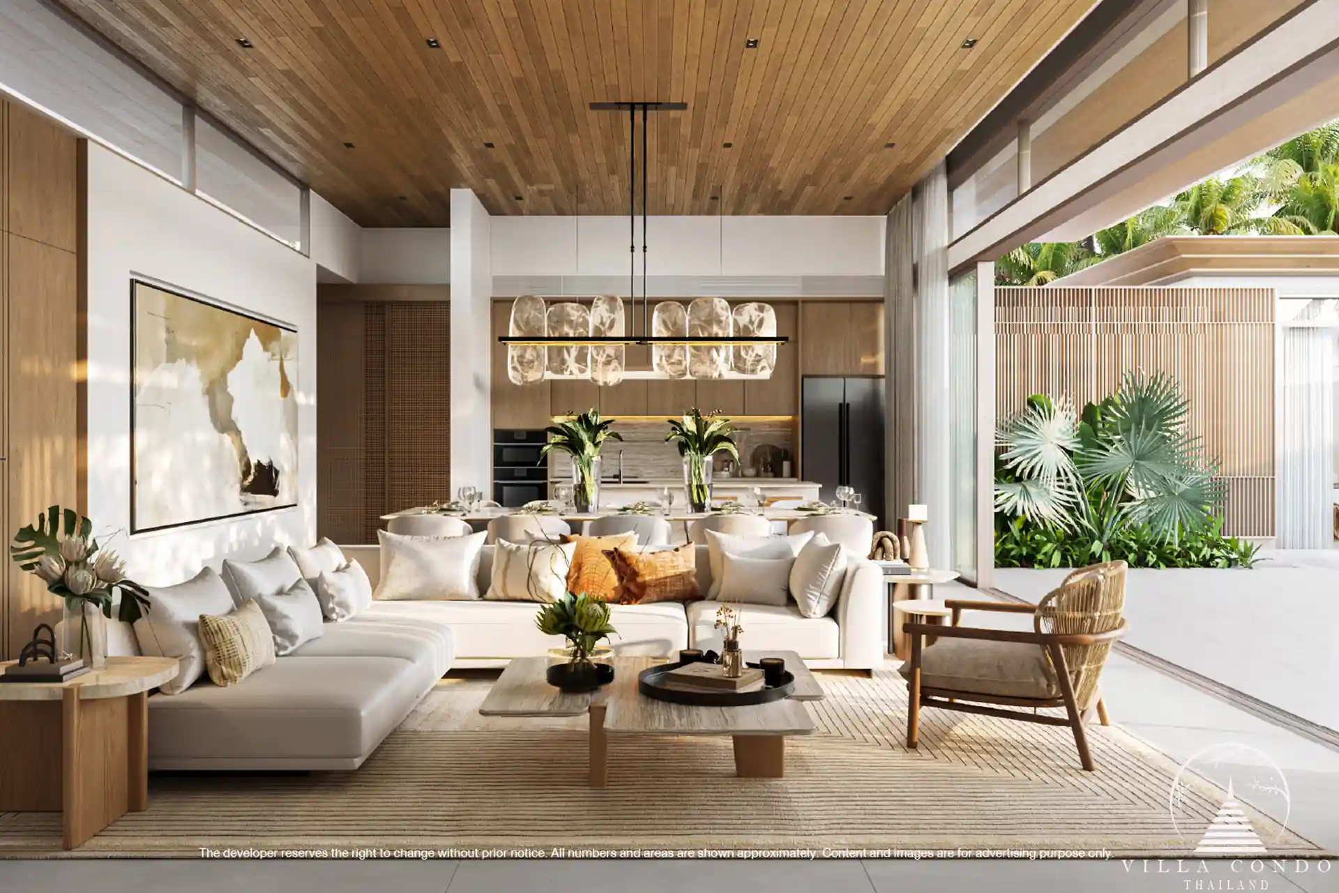 Spacious living area in Naturale Cherng Talay