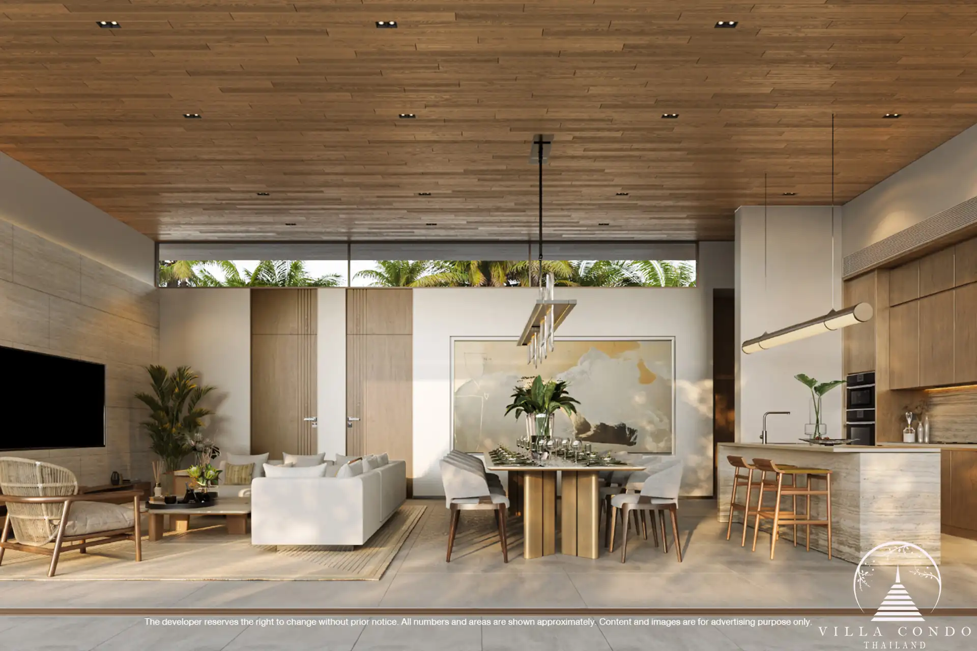 Spacious living area in Naturale Cherng Talay