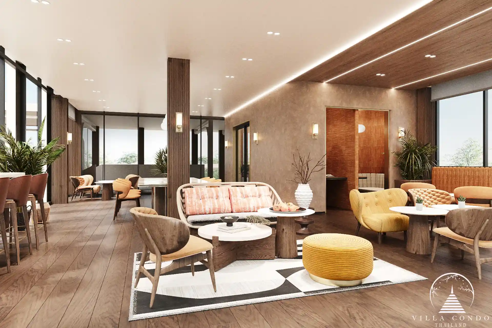 Modern co-working space at Origin Kathu Patong Condominium in Phuket