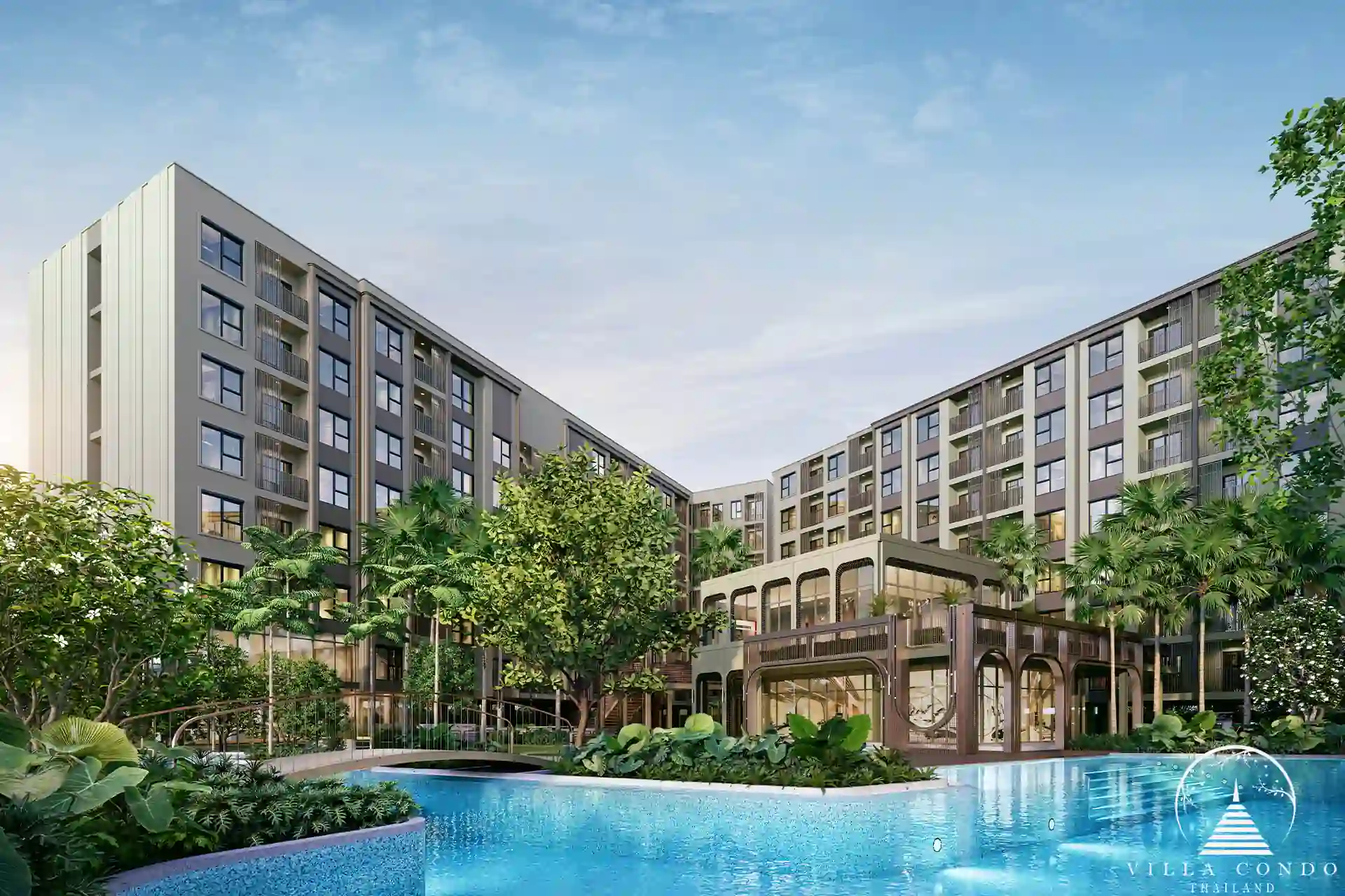 Lush outdoor area at Origin Kathu Patong Condominium in Phuket