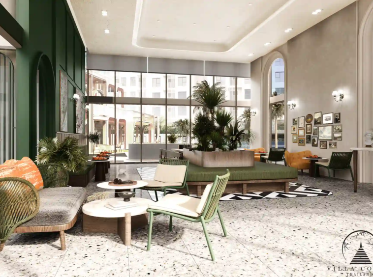 Elegant lobby at Origin Kathu Patong Condominium in Phuket