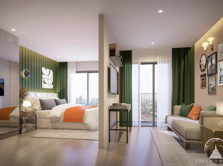 Spacious living area in a unit at Origin Kathu Patong Condominium in Phuket