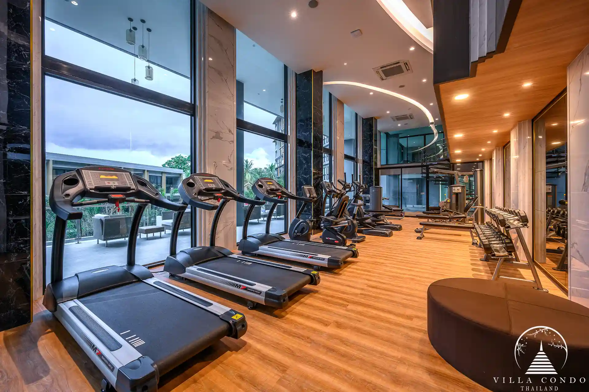 Well-equipped fitness area at Panora Sea View Condominium.
