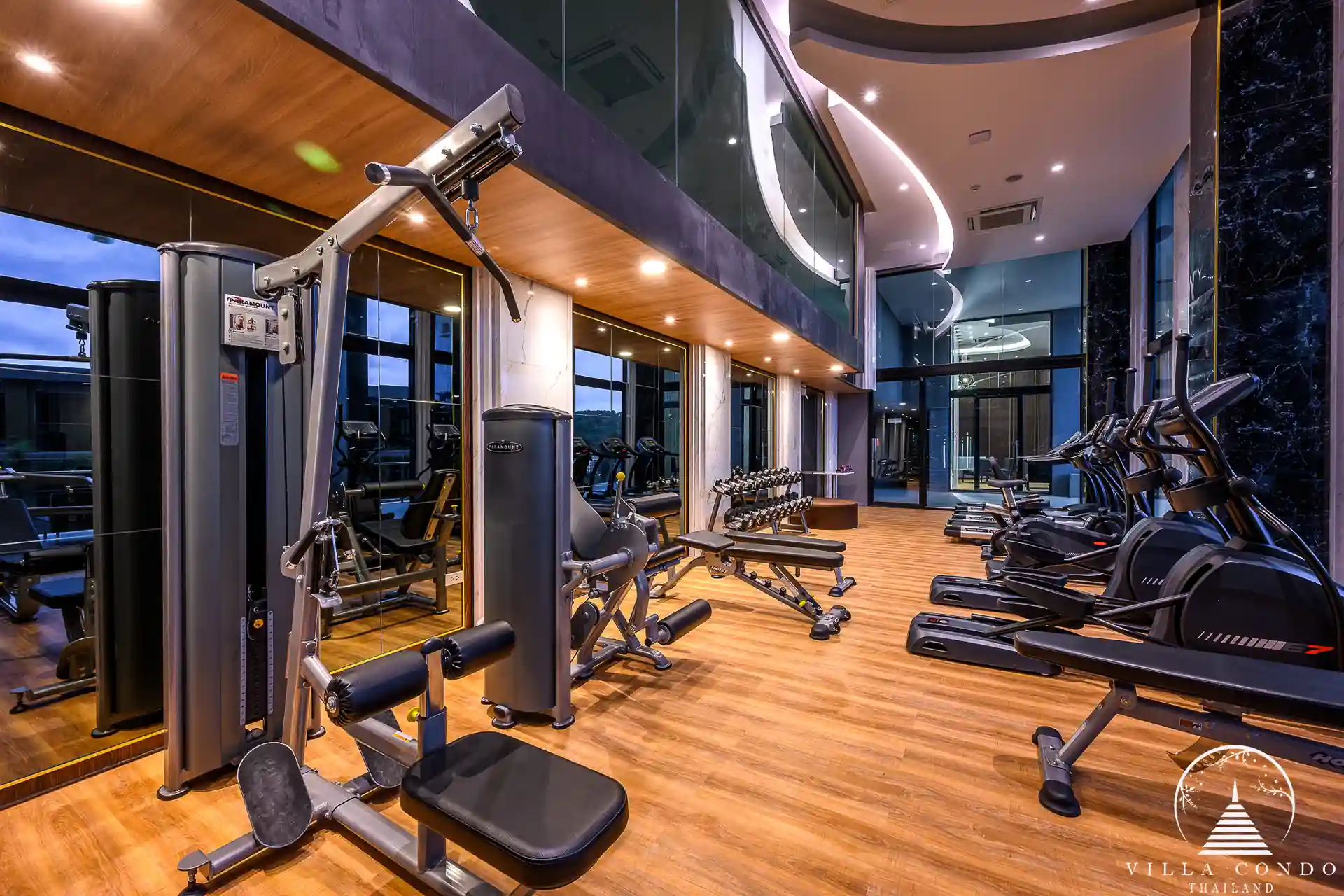 Well-equipped fitness area at Panora Sea View Condominium.