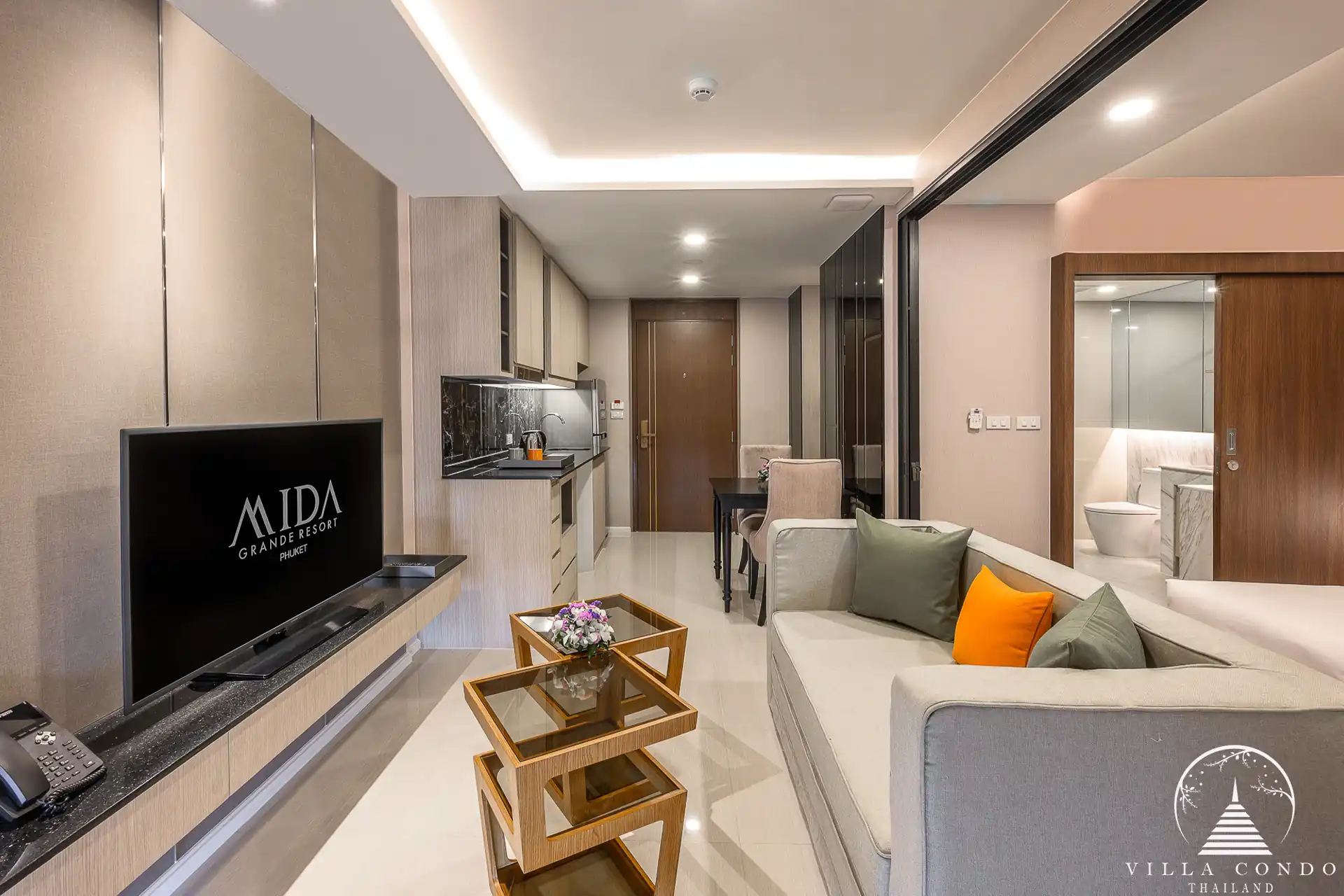 Living area with panoramic sea views at Panora Sea View Condominium.