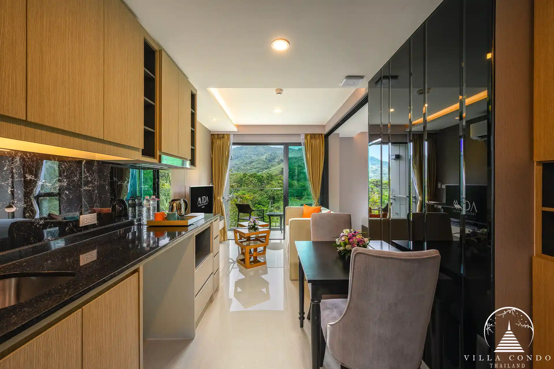 Luxurious interiors of Panora Sea View Condominium.