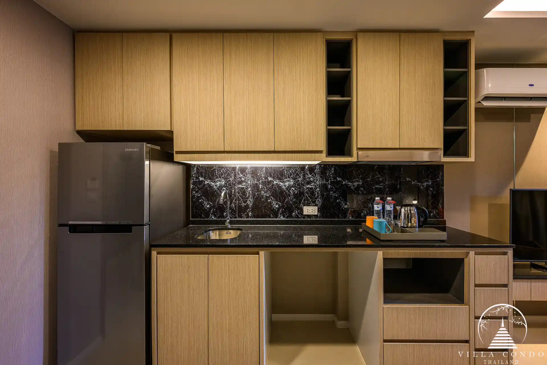 Modern kitchen in Panora Sea View Condominium.