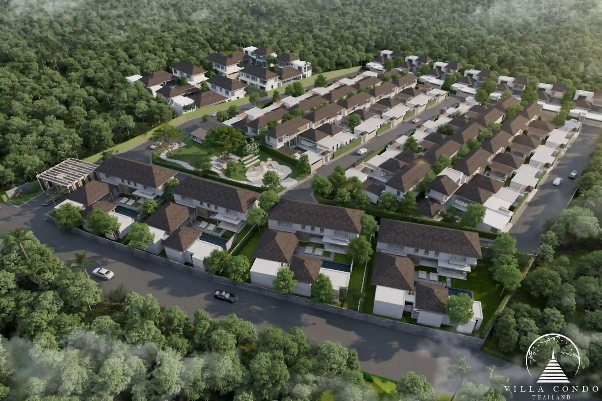 Scenic outdoor view from a QAV Residence villa.