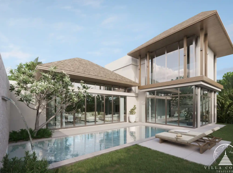 The lush garden area at QAV Residence with tropical landscaping.