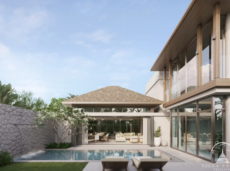 Exterior view of QAV Residence, featuring modern Balinese-style architecture.