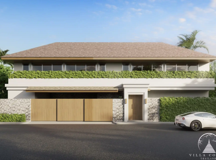 Exterior view of QAV Residence, featuring modern Balinese-style architecture.