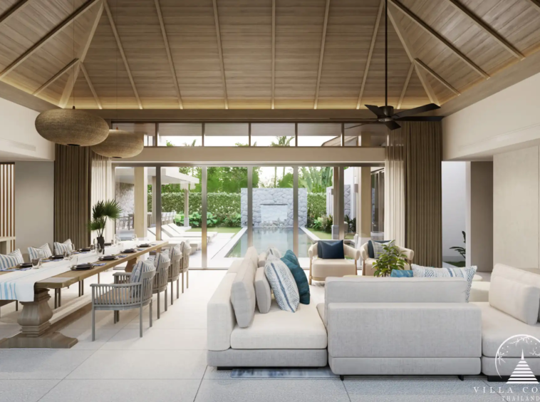 Interior of a QAV Residence villa with luxurious furnishings.