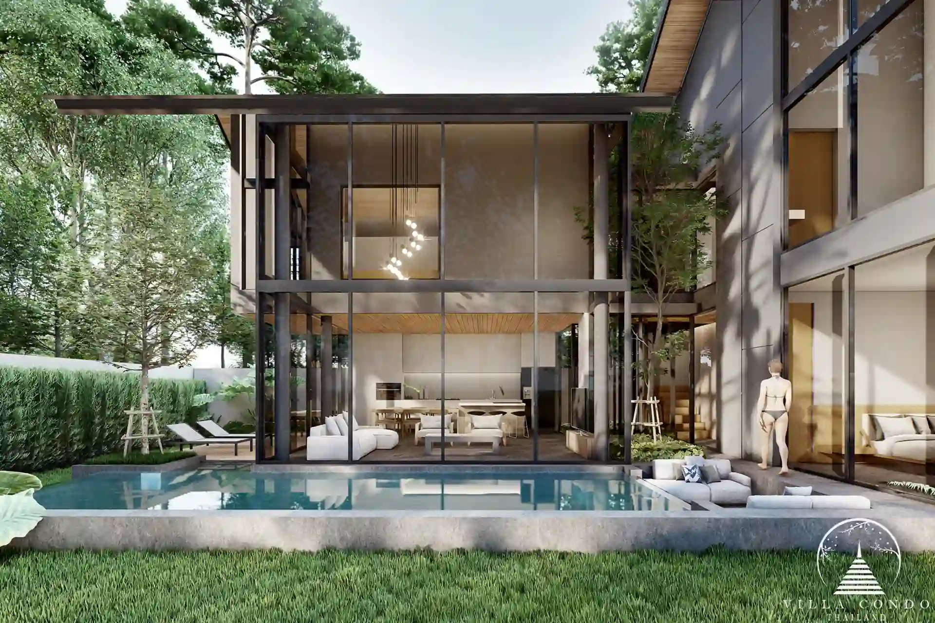 Rainpalm Villas Private Pool Rainpalm Villas Private pool surrounded by tropical garden.